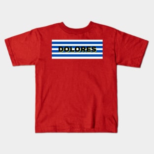 Dolores  City in Uruguay Flag Stripes Kids T-Shirt